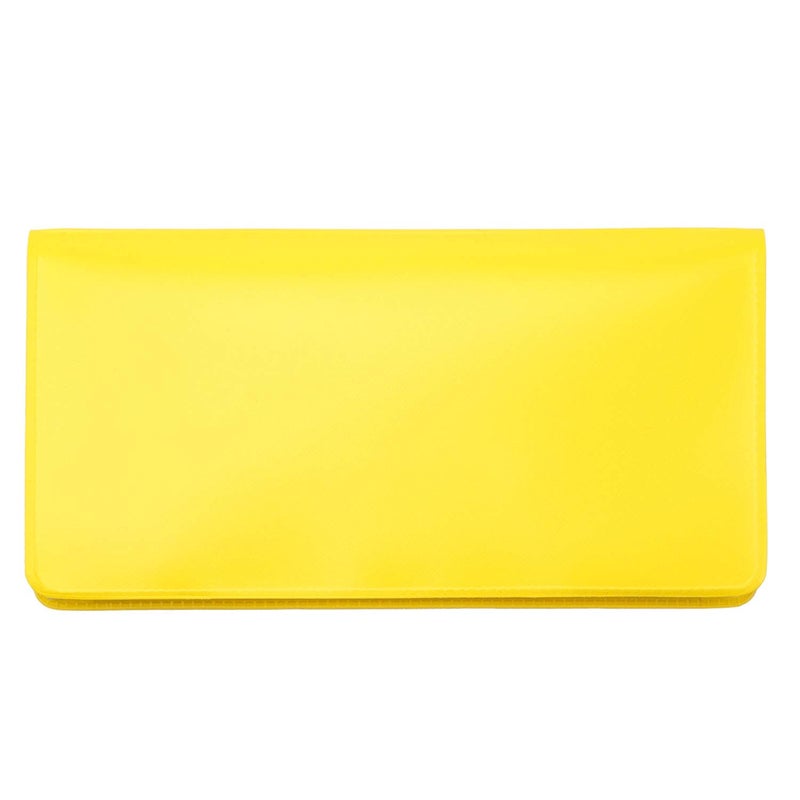 CAROUSELCHECKS Yellow Vinyl Checkbook Cover, Top Tear Personal Vinyl Checkbook Cover - Image 1